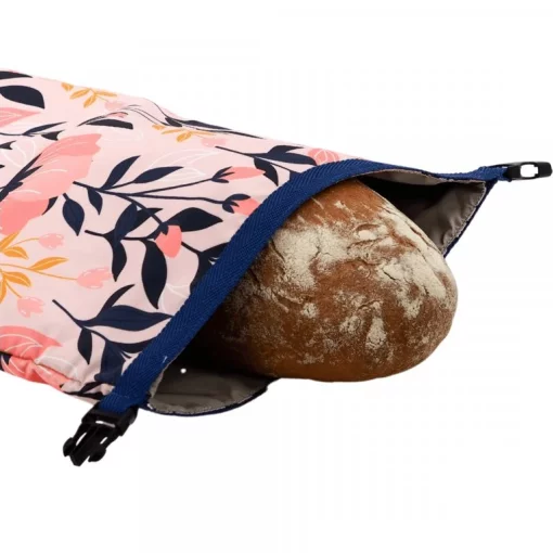 Funkční pytlík na chleba - Růžové květiny